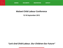 Tablet Screenshot of malawichildlabourconference.com